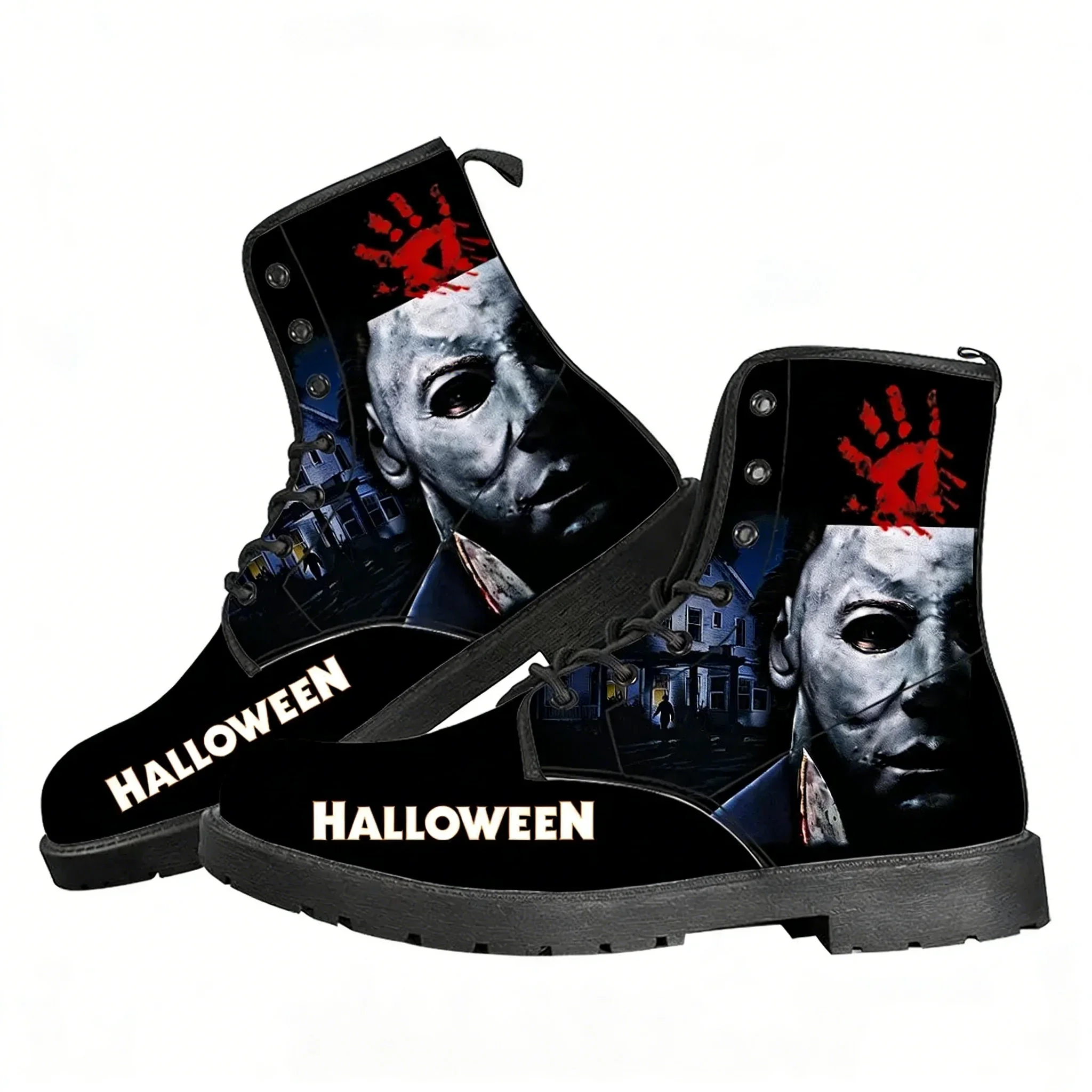

Повседневные ботинки Michael Myers Halloween Killer для мужчин, женщин и подростков, модная уличная обувь, 3D-бутинки высокого качества, изготовленные на заказ
