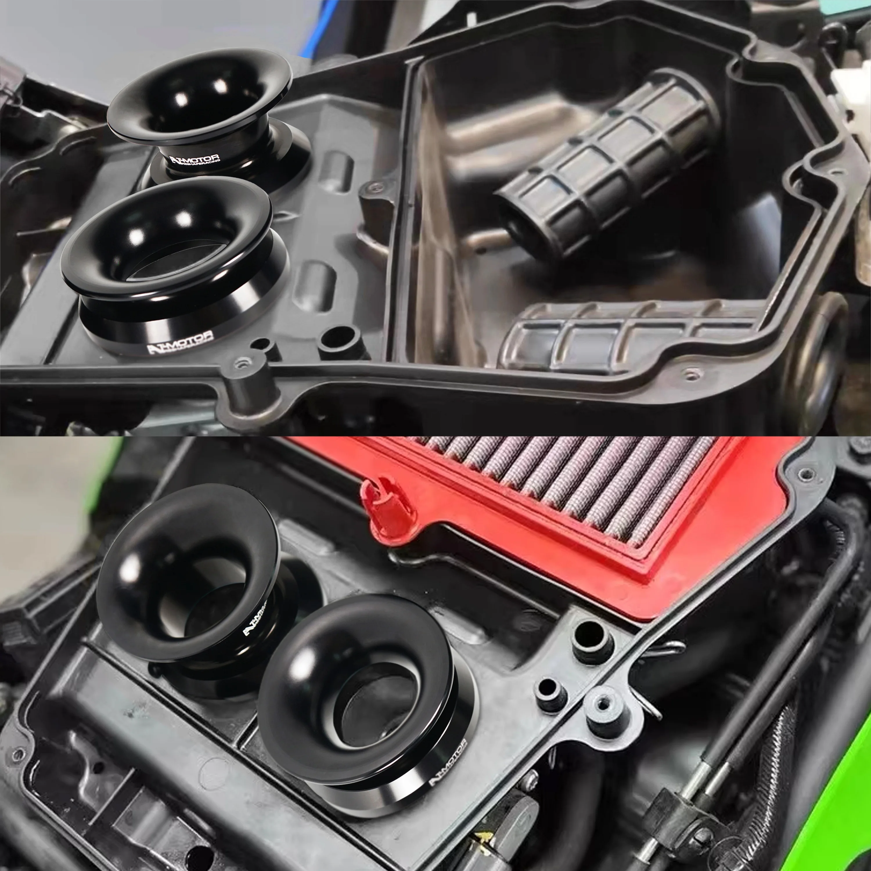 

High-Flow Air Intake Scoops for Kawasaki Ninja 400 2018-2024 | Performance Boost Ram Air Intake System Motorcycle Accessory