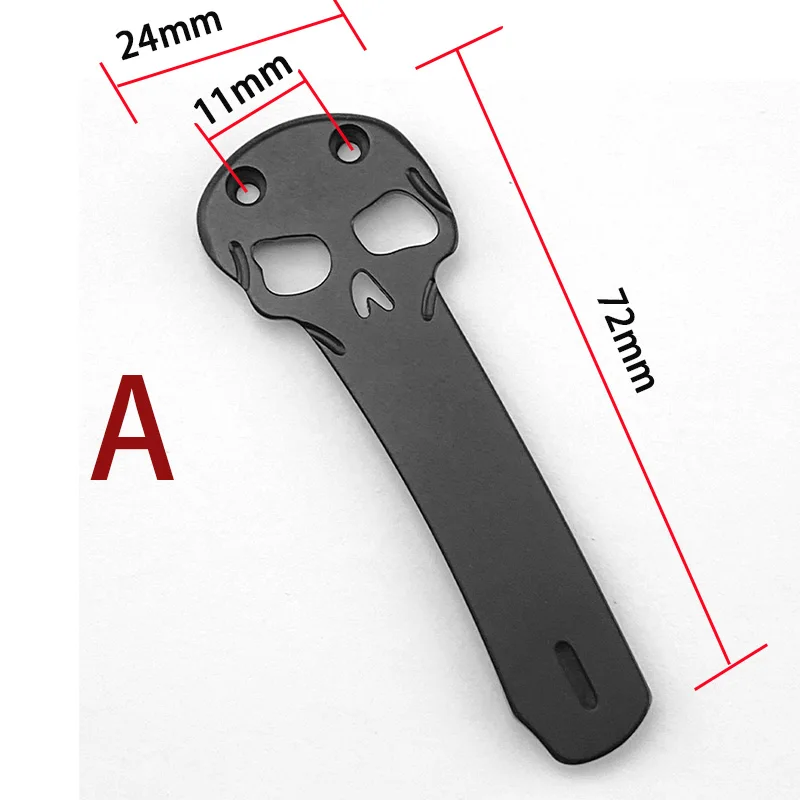 1piece TC4 Titanium Alloy Pocket Clip for Folding Knife Back Clip Titanium Alloy Waist Clip Folding Knife Accessories