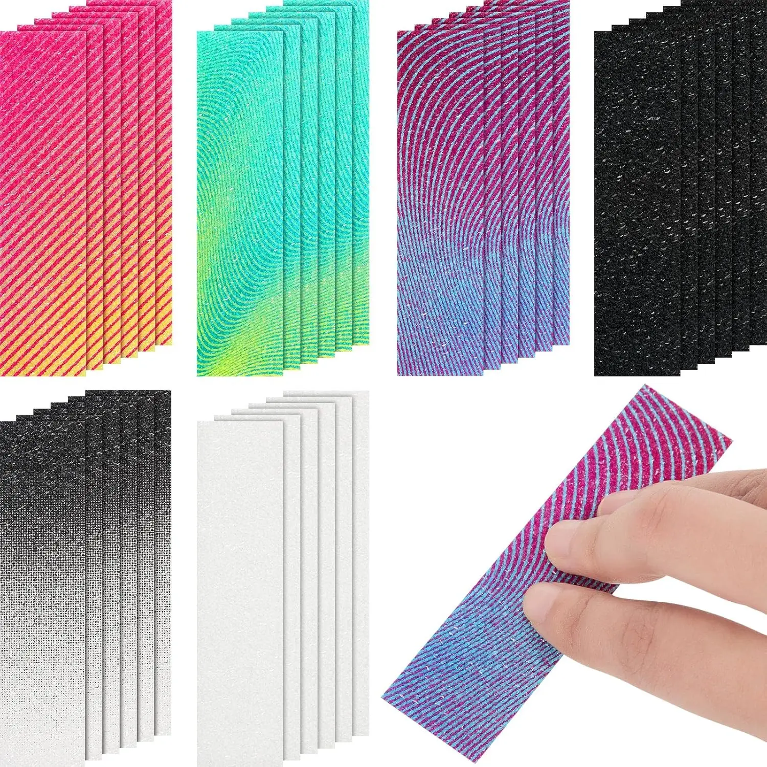 36 Pcs Anxiety Sensory Stickers Mental Health Stickers Fidget Textured Strips Toys Adhesive Tactile Calm Relief Items for Adults