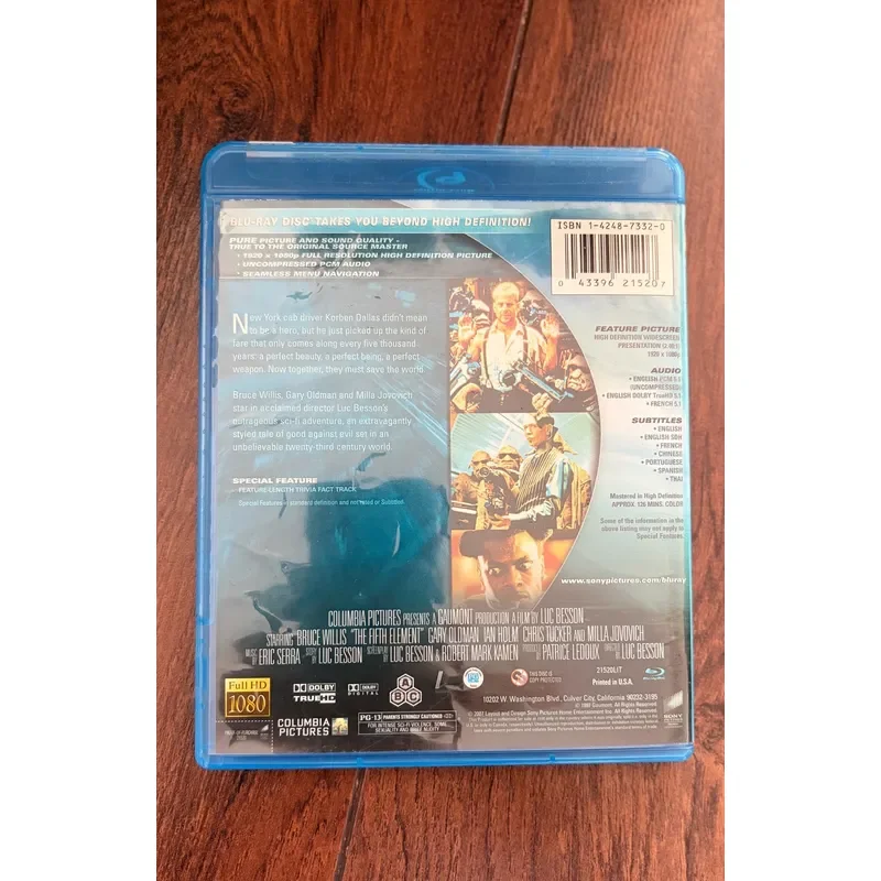 The Fifth Element Blu-ray Disc High Definition Movie Collection