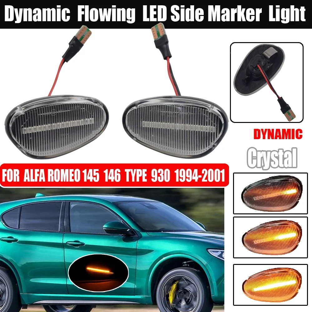 For Alfa Romeo 145 146 930 155 SPIDER GTV 60603161 60603162 Dynamic Led Side Marker Blinker Turn Signal Light