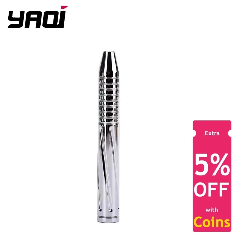Yaqi BULLET Polished Stainless Steel Men Safety Razor Handle 12mm Diameter And 91mm Length For Mens Precise Shaving Razor Handle