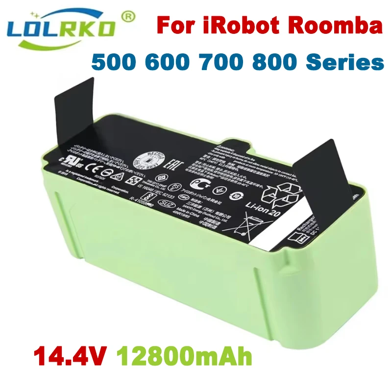 12800mAh Lithium Ion Battery For iRobot Roomba Cleaner 900 800 700 600 Series 960 980 981 965 895 695 692 690 680 675 890 860