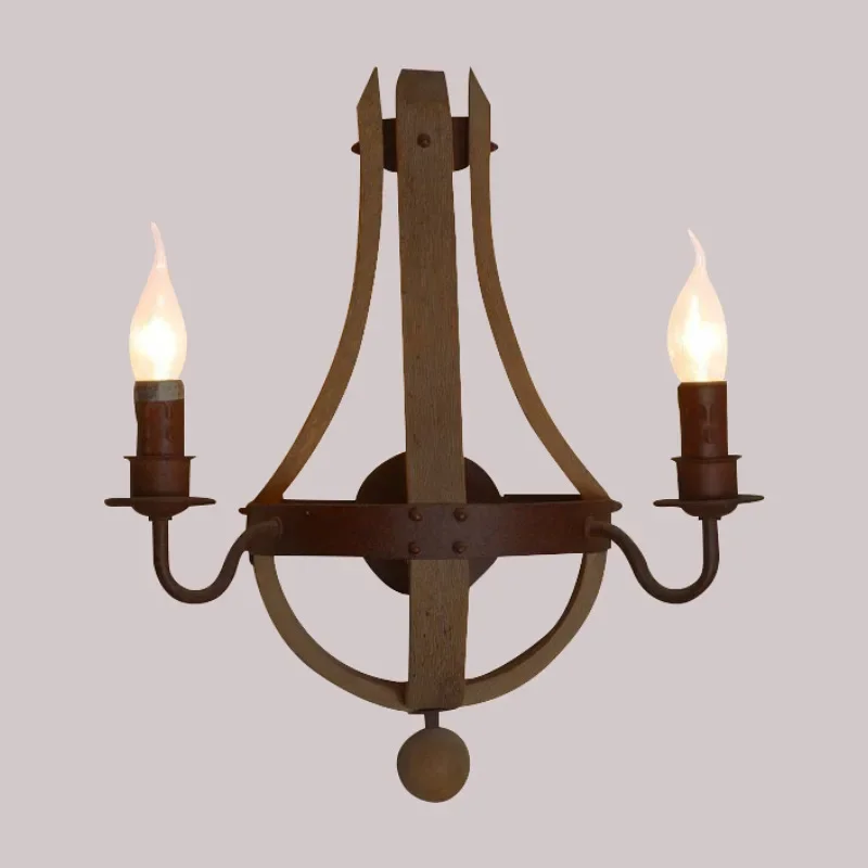 Cross-border special for creative American country wood wall lamp living room dining room bedroom corridor staircase industrial