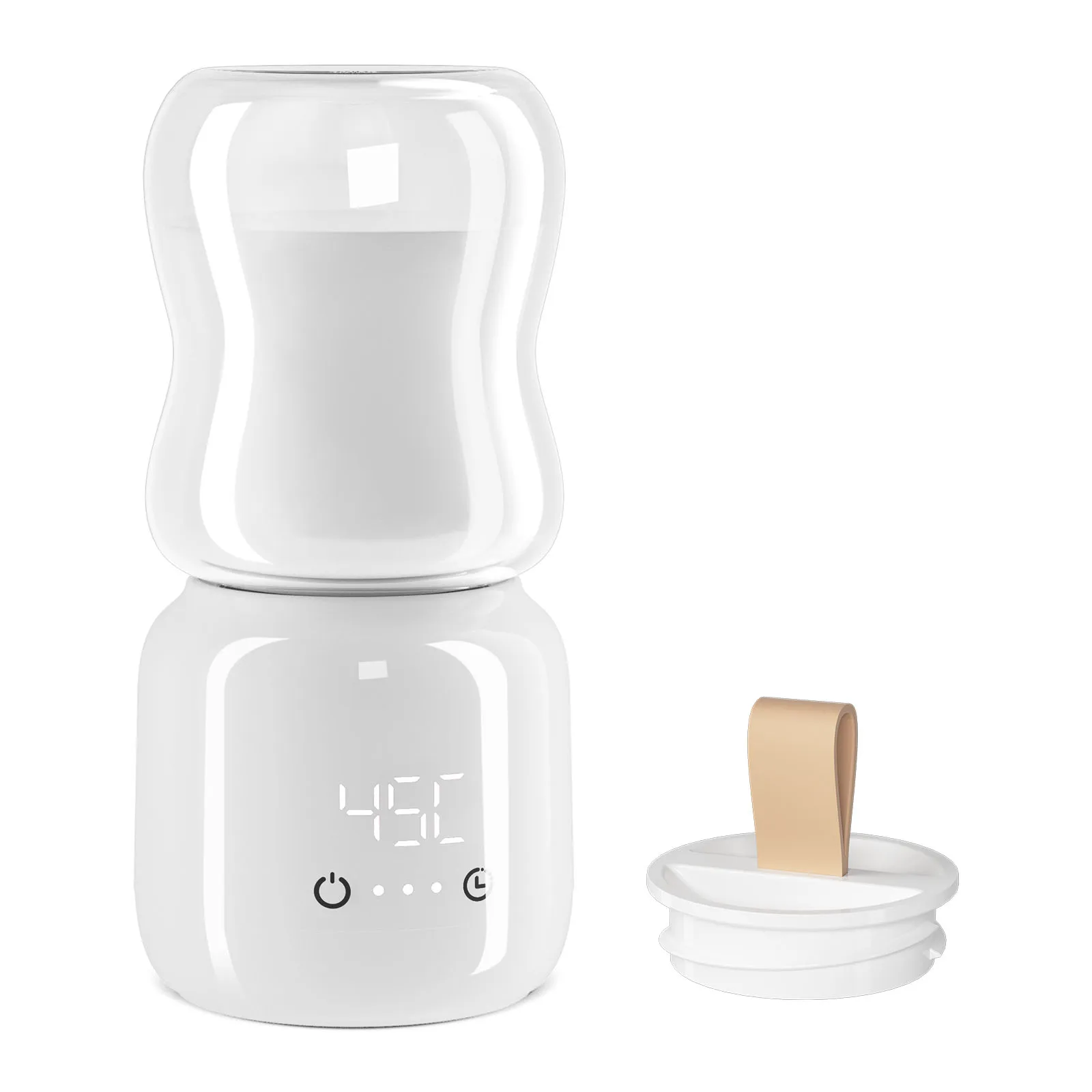 2025 New Arrival Portable Milk Warmer Fast Feeding Milk Heater USB Travel Bottle Warmer 10000mah Battery Baby Bottle Warmer
