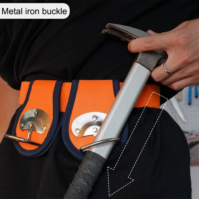 Hammer Holder Loop Mallet Portable Woodworking Tool Oxford Cloth Heavy Duty Steel Tool Organizer Hammer Hanger Hammer Belt Hook