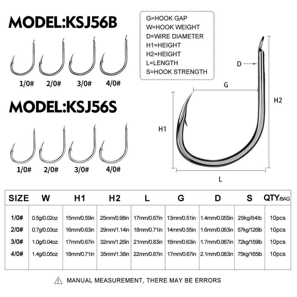 KATYUSHA 10PCS Single Fishing Hooks 1/0-2/0-3/0-4/0# High Carbon Steel Hooks Barbed And Sharp Fishhooks Groove Tip Hook Peche