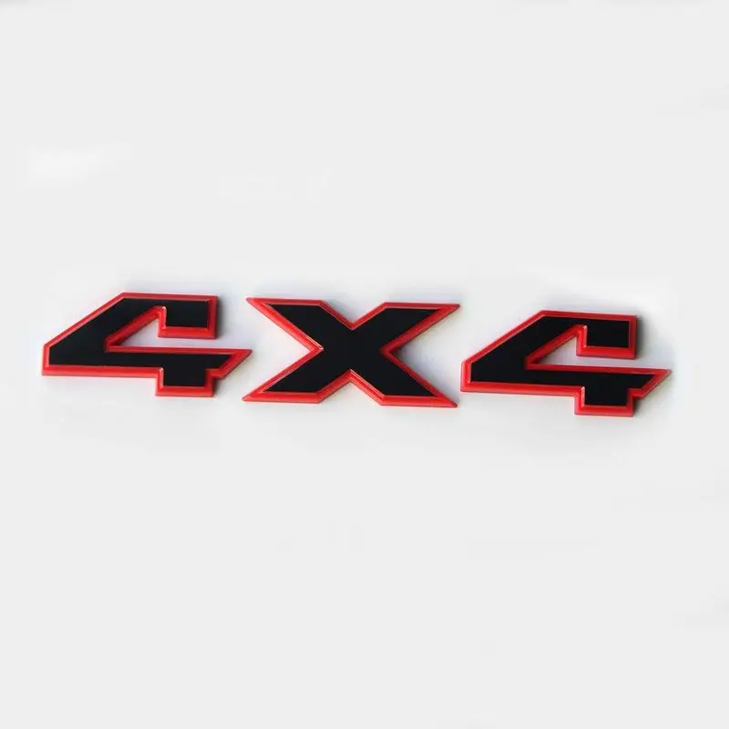 4x4 3D Emblem Badge, Flat Letter Nameplate Decal Replacement For 2007-2018 1500 2500 3500, Chrome