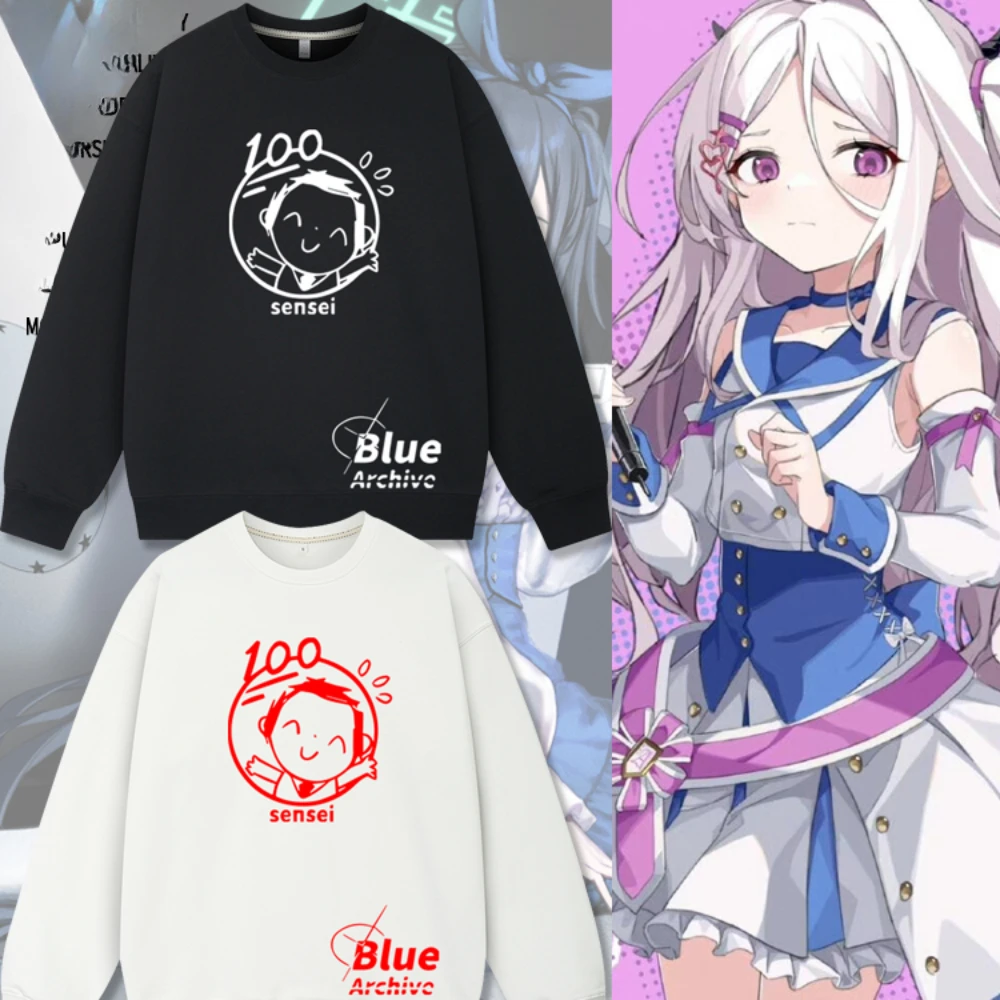 

Anime Blue Archive Sensei Funny Hoodie Hip Hop Graphic Sweatshirt Unisex Streetwear Harajuku Tracksuit Clothing