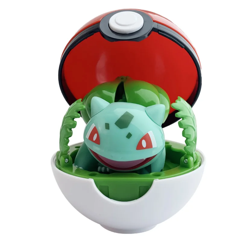 Pokemon Figur Bulbasaur Eevee Charmander Squirtle Pikachu Piplup Cubone Mimikyu Jigglypuff Pokeball Spielzeug Ornament Puppe – Detail 17