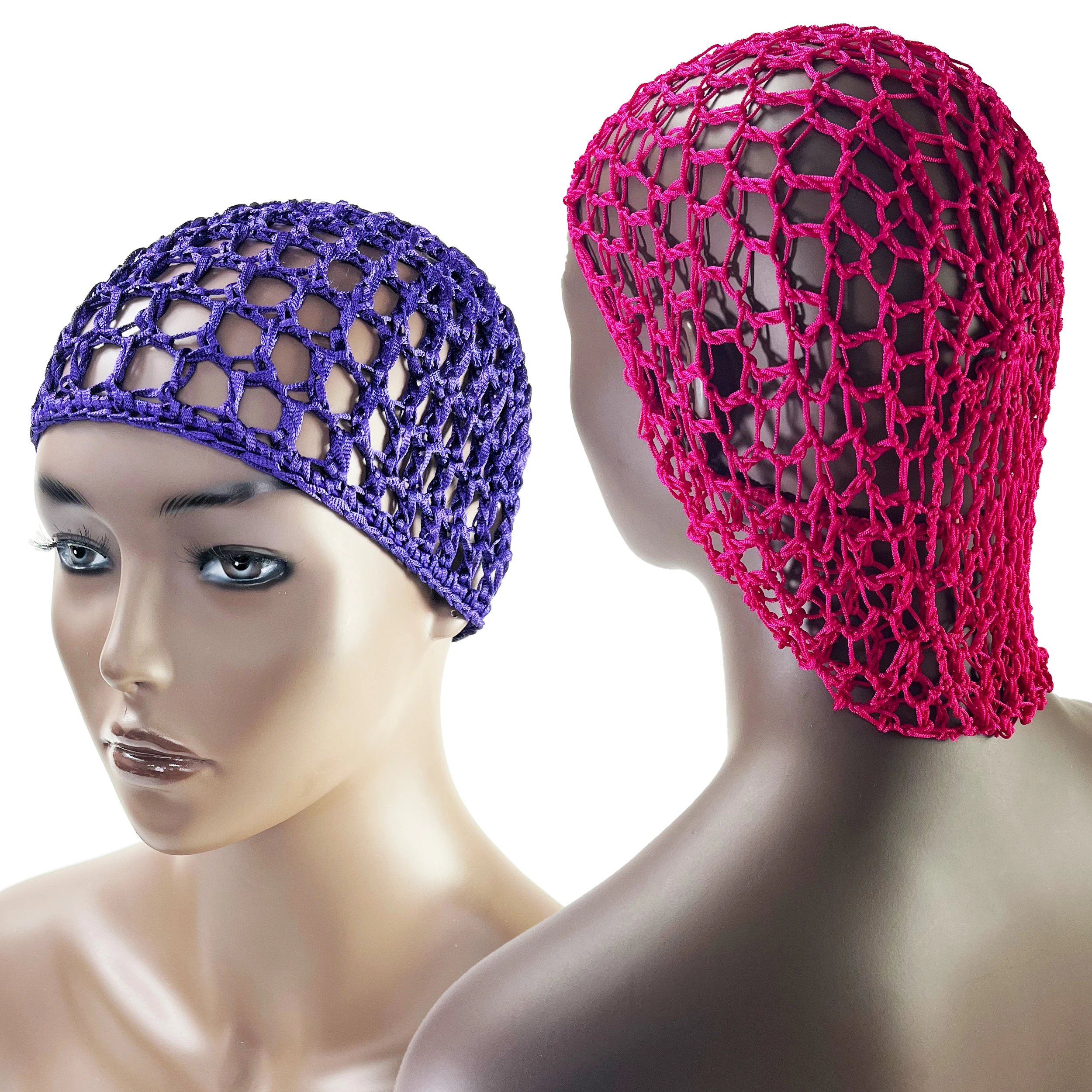 Small&Large Thick Hair Net Hand Knitting Mesh Cap