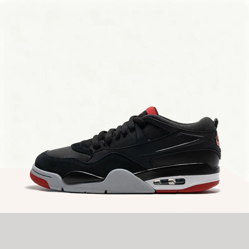 Nike Jordan Air Jordan 4, zapatos informales de estilo de vida, modernos, cómodos, suaves y duraderos, de caña baja, para mujer, color negro, FQ7939-061