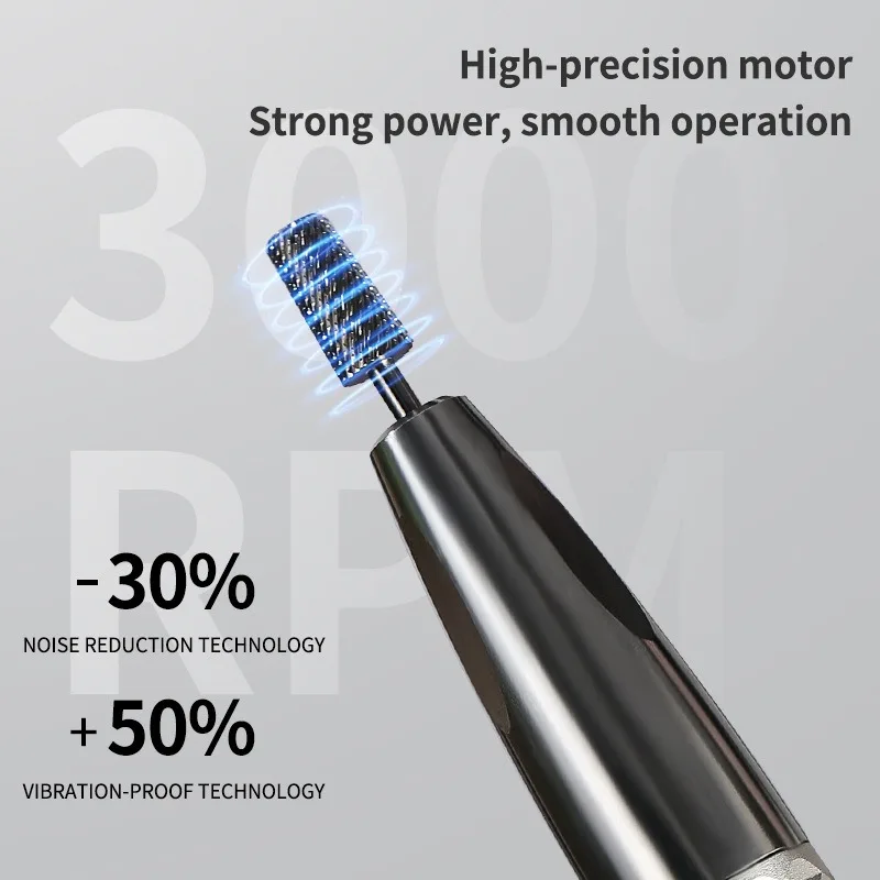 Women Nail Drill Machine Shocker Electric Nail Sander Small Professional Nails Equipment Rechargeable Manicure Cutter Machines