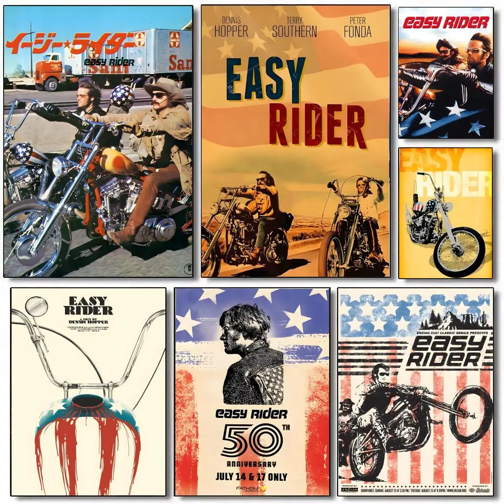 Easy Rider Poster Sticky Painting Prints Wall Art Waterproof Home Living Bed Room Bar Cafe Aesthetic Decor