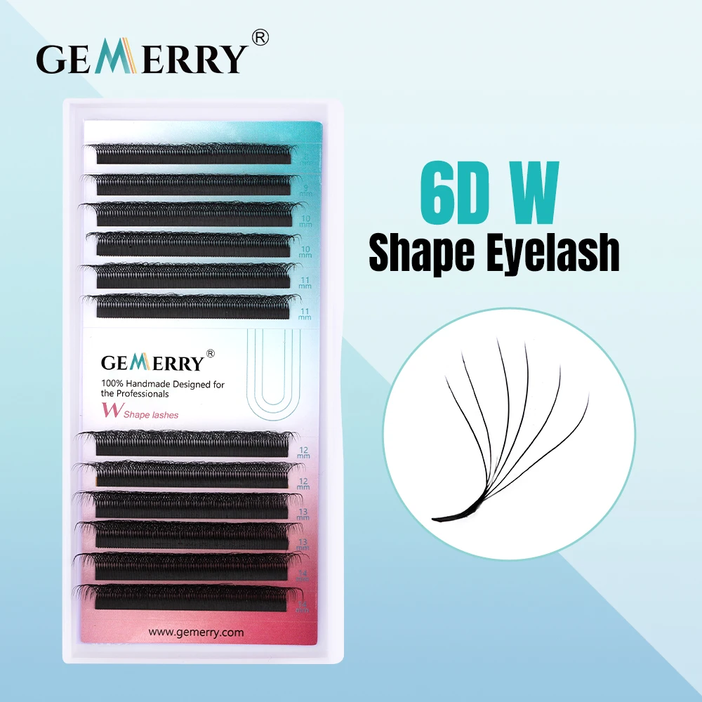 Gemerry 6D W Shape Lashes Natural Soft Eyelash Extensions