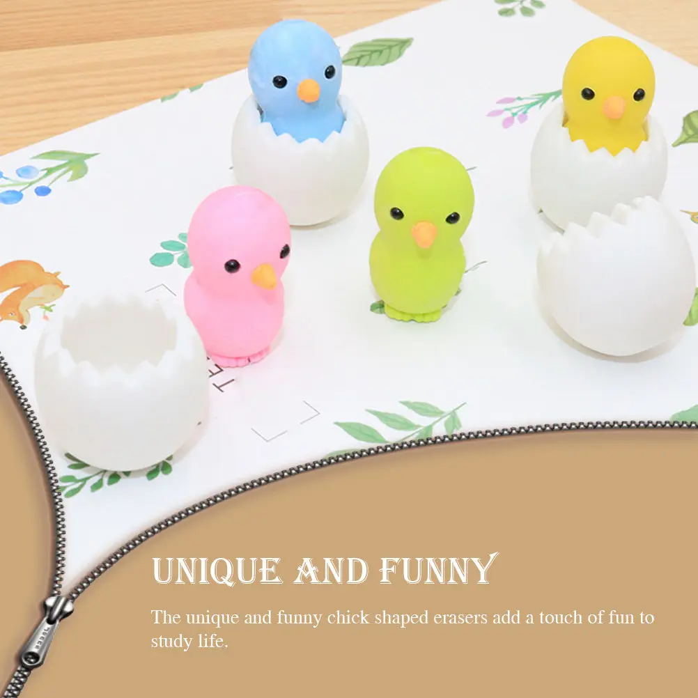 

24Pcs Chick Shaped Eraser Premium Rubber Erasers for Kids Students Office Designers Mini Eraser Prize Classroom Giveaway Goody