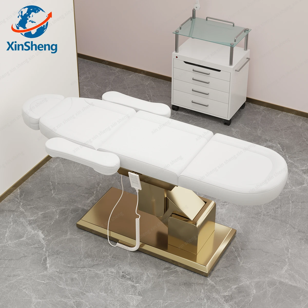 XinSheng Electric Lift Adjustable Chair Beauty Care Bed SPA Salon Store Beauty Industry Furniture Check & Diagnose Patient Seat