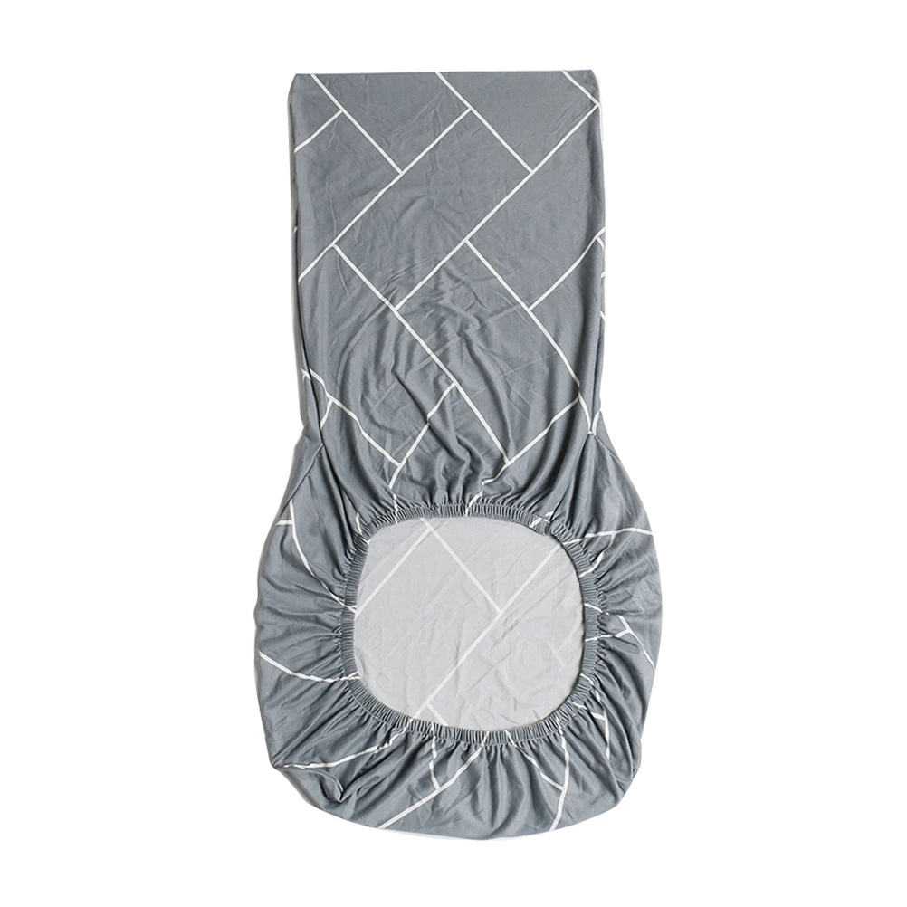 

Beautiful Stretchy Chair Cover Elastic Polyester Protective Case for Dining Room Banquet Hotel Party Light Grey Stripe