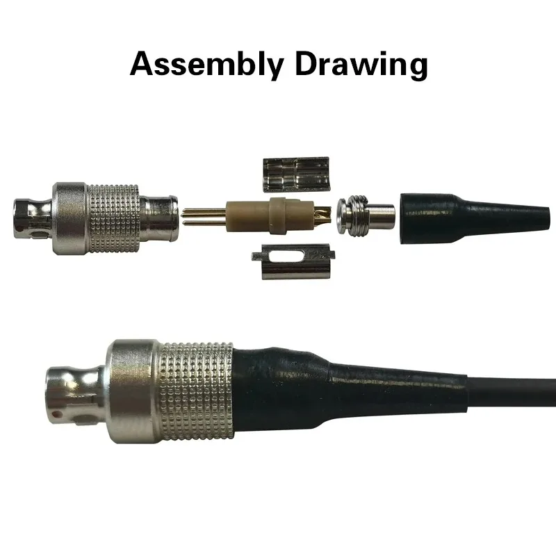 Canfon FVB Conector macho de 3 pines para Lectrosonics Wisycom MTP40, Sennheiser SK2000 SK3063 SK5212 Micrófono, Shure UR1M,Zaxcom