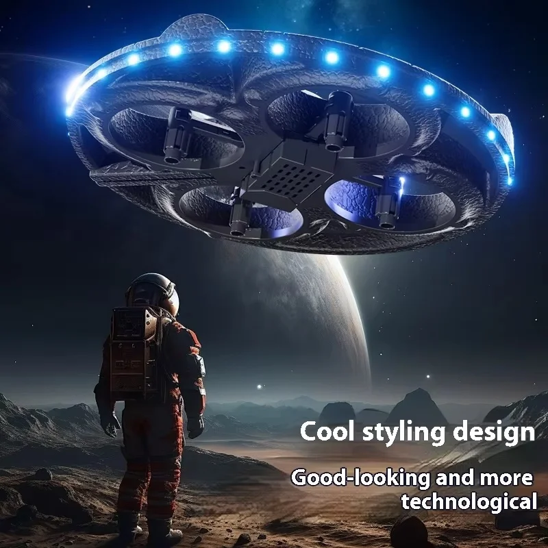 Quadcopter UFO Remote Control Toy for Kids 4-Axis Aerobatics Flying Saucer with High-Resistance Hovering Feature Perfect Gift