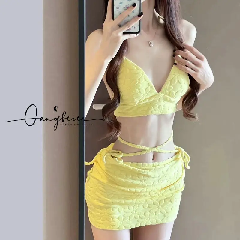 Neues Handtuchmaterial Strandurlaub Rock Sexy Bikini Split Badeanzug