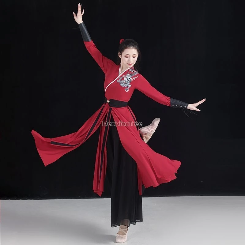 2025 costume da pratica per performance di danza etnica retrò cinese per uomini e donne set di costumi da ballo con colletto incrociato per arti marziali antiche