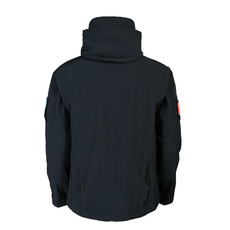 CHRLCK Uomo Autunno Inverno Giacche da trekking impermeabili Giacca tattica antivento SoftShell Pesca Campeggio Arrampicata Cappotti con cappuccio