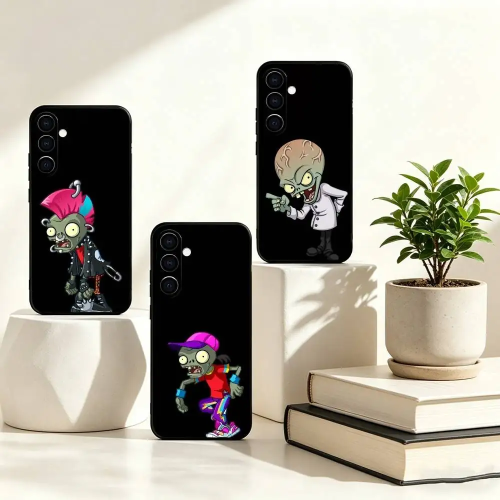 G-Game Plants vs. Zombies Phone Case For Samsung Galaxy A73,A72,A71,A70,A53,A52,A51,Others Soft Black Cover
