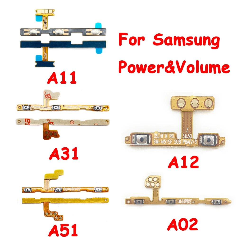 Power Switch On/Off Button Volume control Key Button Flex For Samsung A03S A03 Core A13 4G A22 A33 A73 A52 A53 5G A72 A01 A71