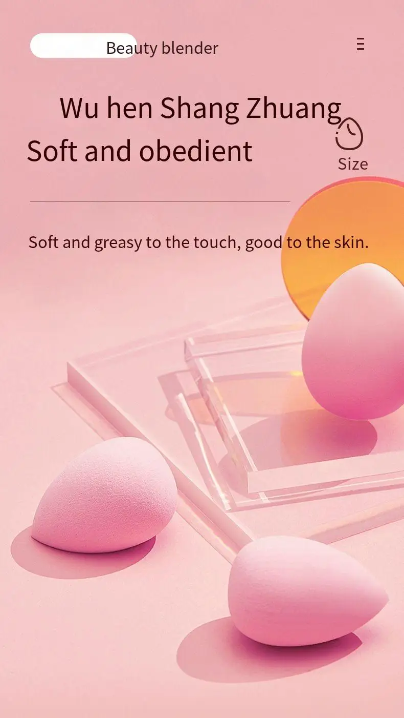 L-formaat mini schattig make-up ei 1/6 willekeurige kleuren en vormen, meerkleurige make-upspons, foundationmix schoonheidsspons