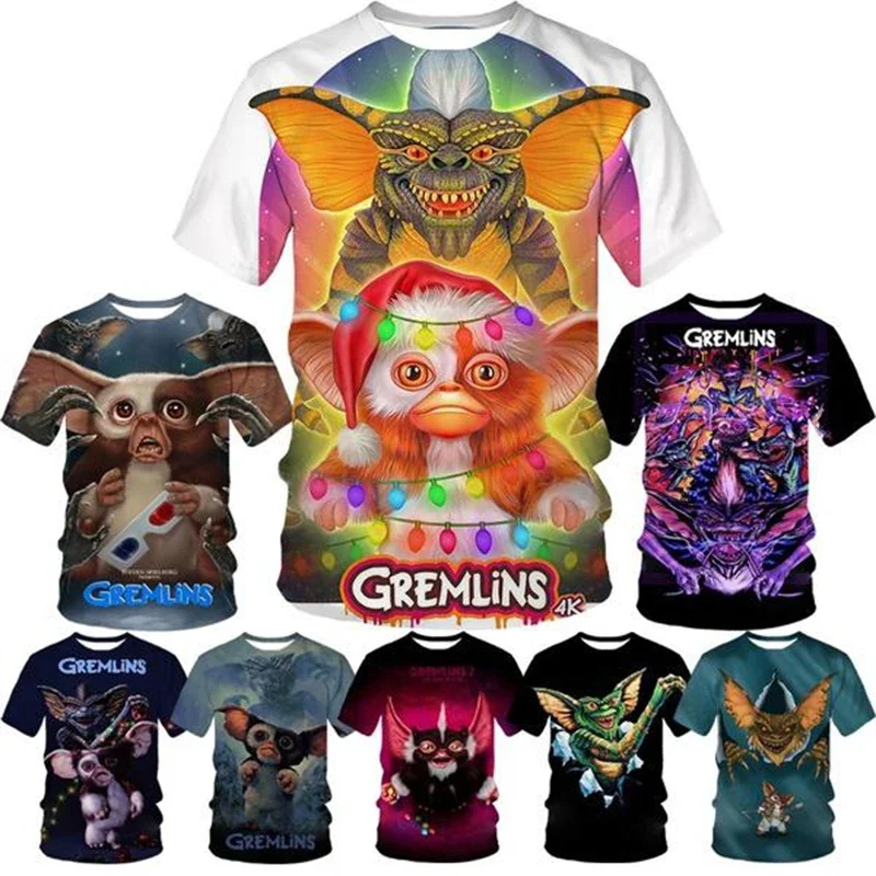 

New Fashion Comedy Movie Cartoon Gremlins 3D Print Men's Women 's T-shirts Summer Funny Cool Harajuku Streetwear Unisex T-shirt