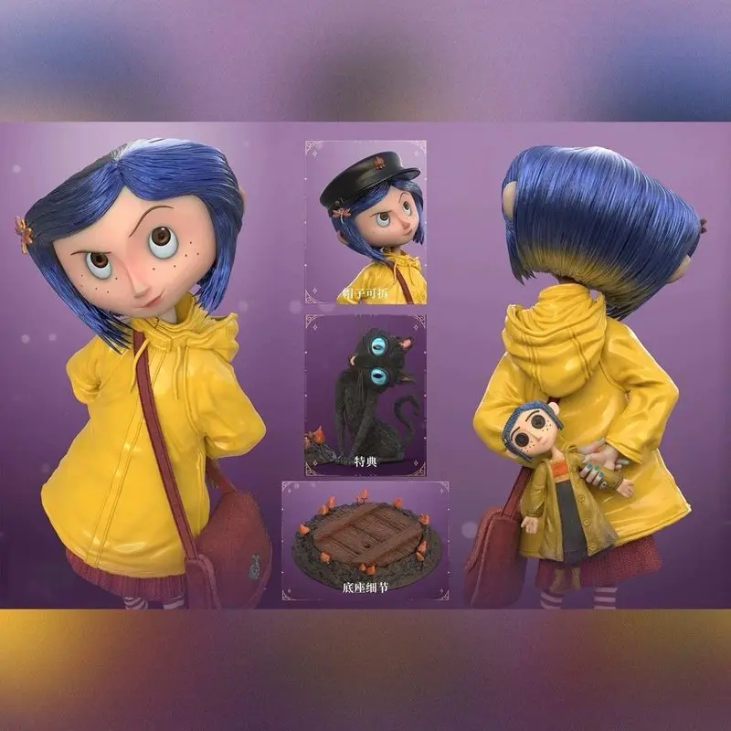 Coraline Black Cat Collectible Action Figure Pvc Statue Desktop Ornament Home Decor Animation Collectors Ideal Exquisite Gift view 3