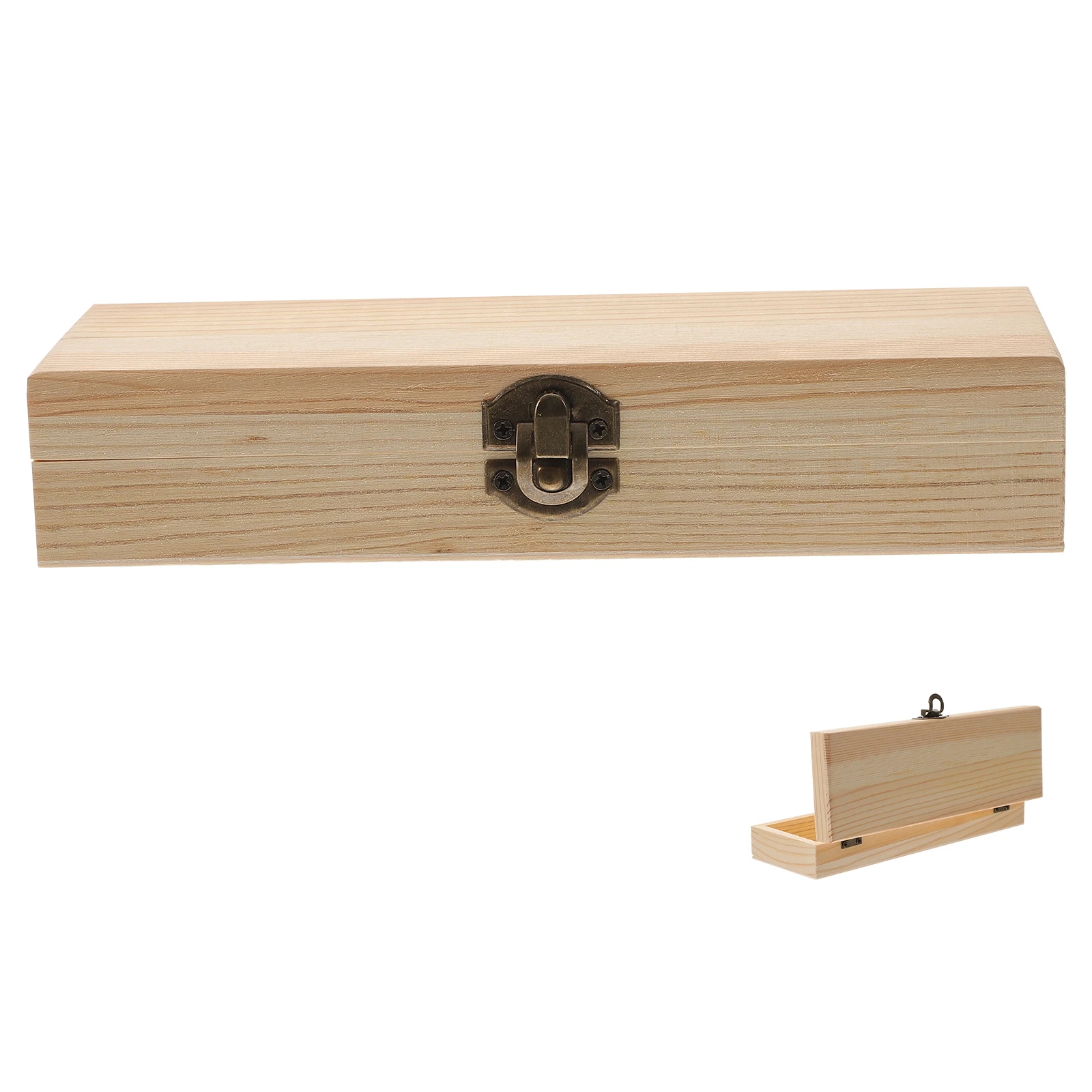 Wooden Drawing Molds Large Capacity Pencil Box Durable Storage Case Pens Pencils Kids Students Daily Use Frosted Holder