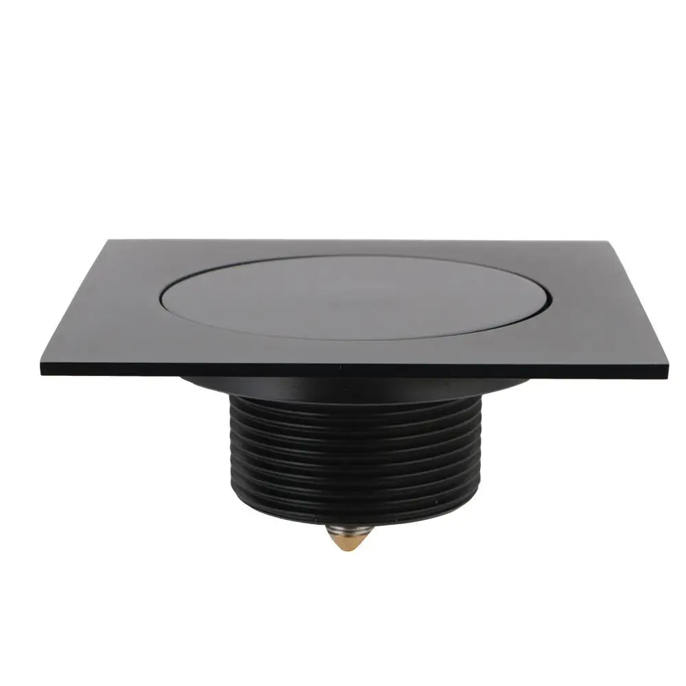 Pop Up Foot Floor Drain 10 * 10cm Push Down Shower Bathroom Drain Cover Plug Square Brass Chrome Anti-odor Bath Drains