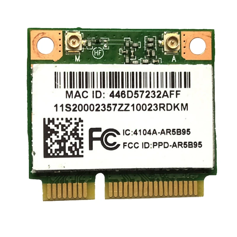 Tarjeta de red inalámbrica Atheros AR5B95 AR9285, 2,4G, 150Mbps, PCI-E, media altura, integrada, para X230 G460