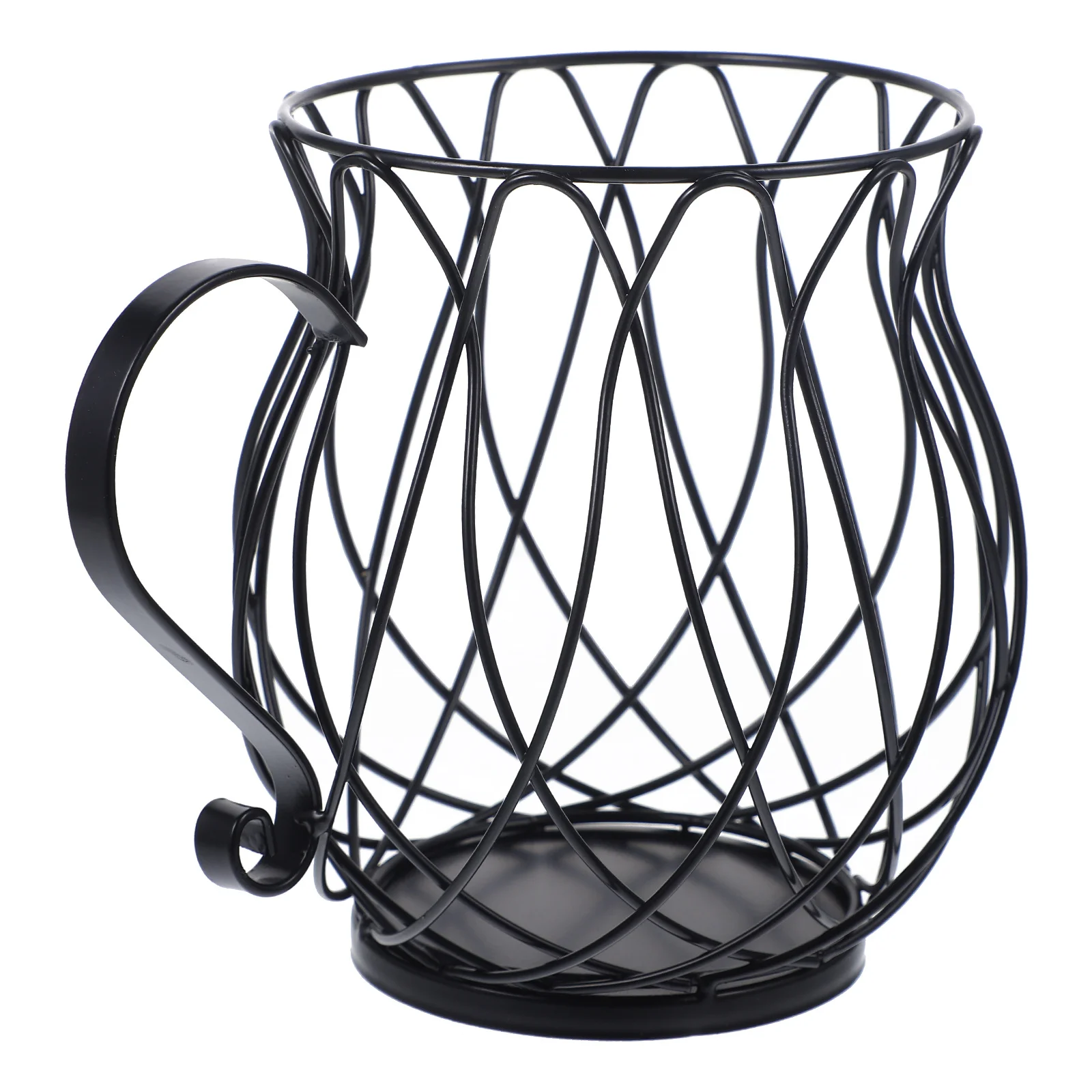

Coffee Holder Iron Storage Basket Desktop Snack Organizer Coffee Capsules Display Stand Metal Wire Organizer