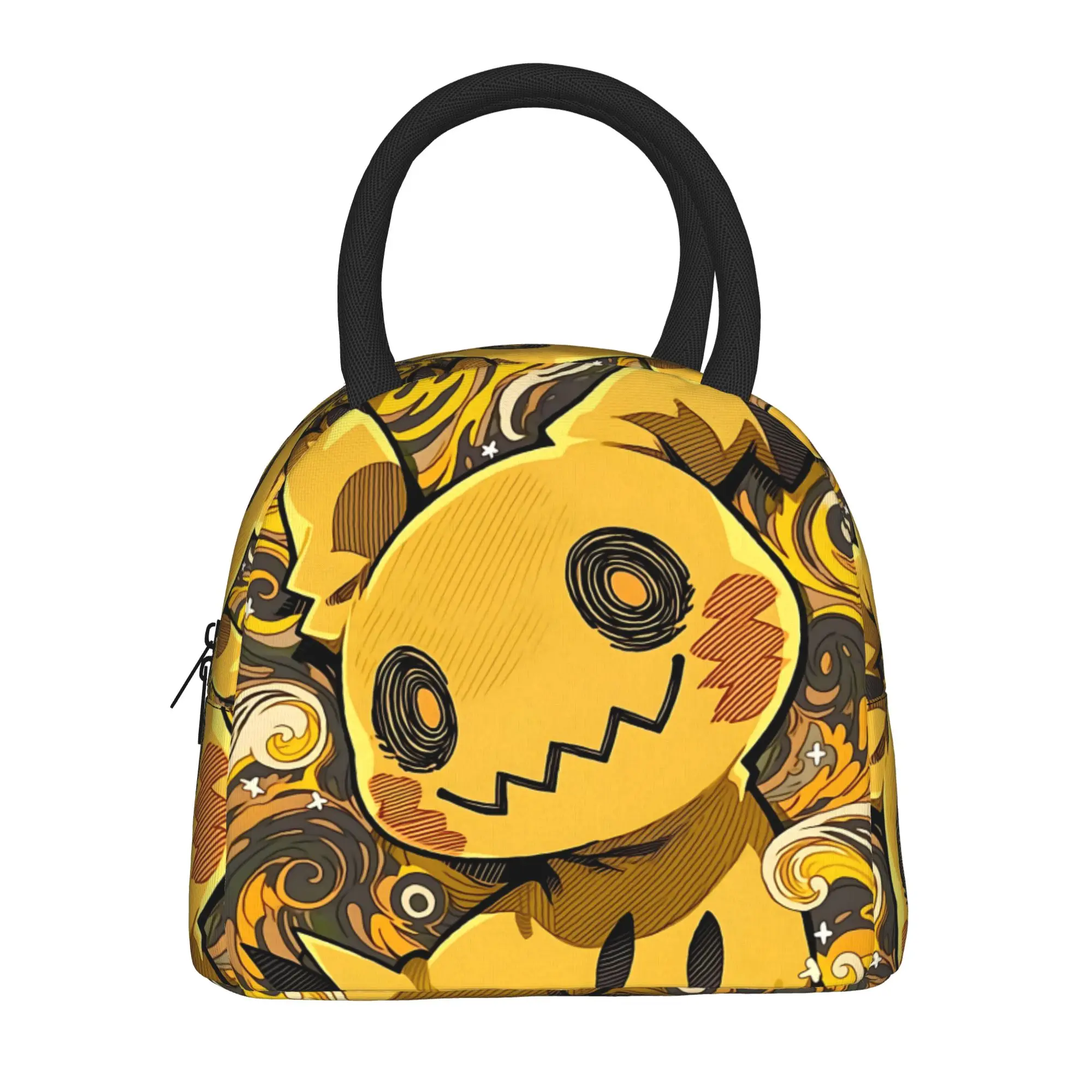 Pokemon Mimikyu Antique Yellow Handbag Insulated Lunch Bag Insulation Bento Pack Rice Bag  bolsa Student Bento Lunch Handbag