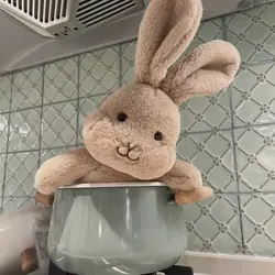 Nordic European Style Bunny Plush Toy Movable Head Rabbit Cuddly Plushie Birthday Gift For Girl Boy Xmas