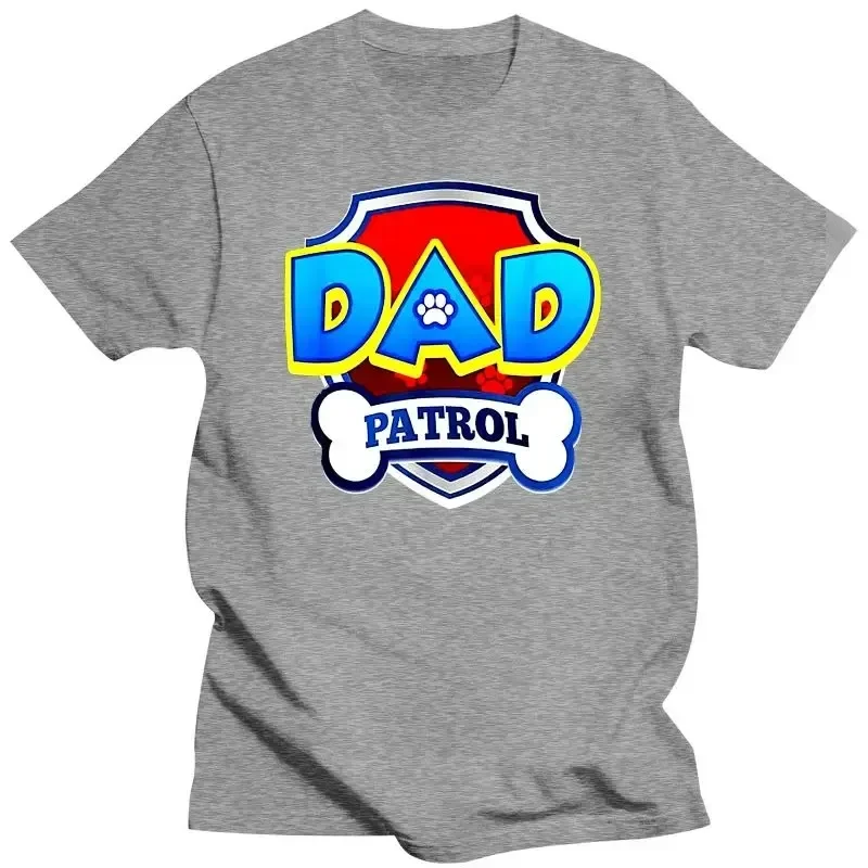 Large Size Mens Clothing Dad Patrol Shirt Dog Funny Gift Birthday Party Black T-Shirt Size Birthday Gift Tee Shirt