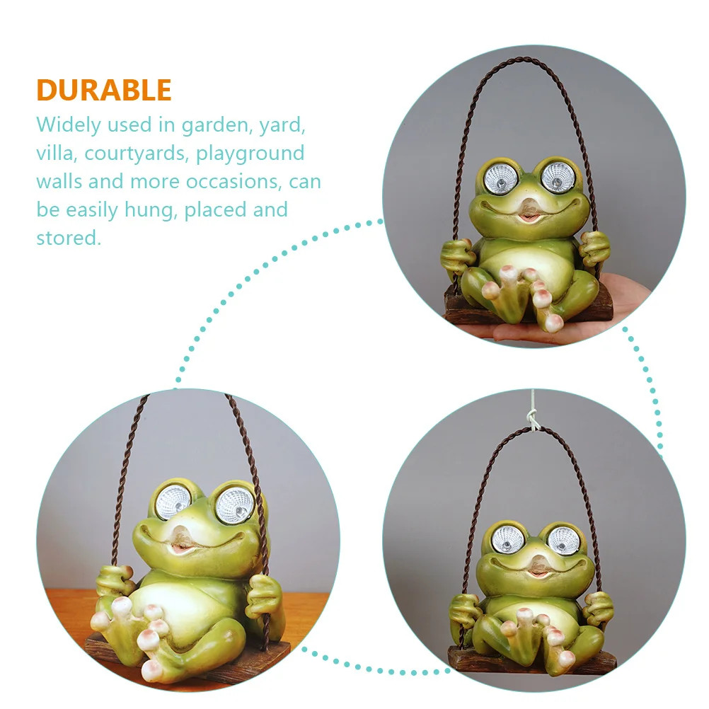 

Solar Frog Lamp Swing Design Dark Green Color Outdoor Garden Decoration Waterproof Lighting Solar Powered Energy Saving
