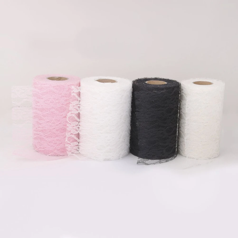 

24 Yard Lace Fabric Ribbon Floral Trim for Wedding Decor DIY Handicraft Sewing Vintage Style Table Wall Decorations