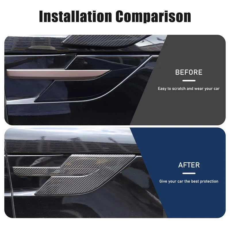 For Land Rover Range Rover Sport 2023+ Real Carbon Fiber Car Side Air Vent Fender Trim Cover Sticker Car Protection Accessories
