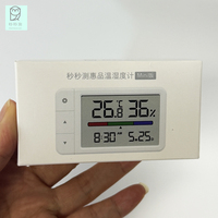 Youpin Miaomiaoce Mini Humidity Hygrometer Thermometer Clock Date Big LCD Display High Precision Sensors 12H/24H System Adjust
