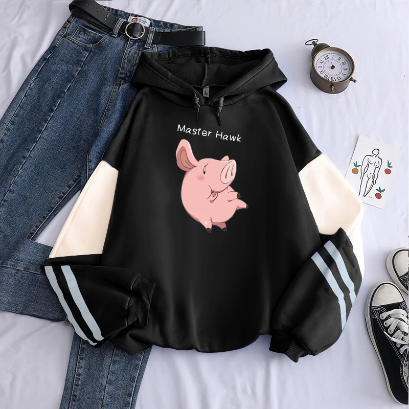 2021 Anime The Seven Deadly Sins Pig Oversized Hoody Pullovers Male Harajuku Manga Kawaii Master Hawk Winter Casual Sweatshirts