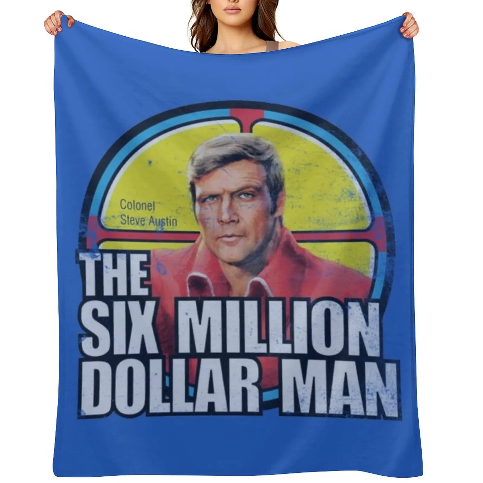 

Six Million Dollar Man T-ShirtVintage Retro Six Million Dollar Man T-Shirt_by Bigfinz_ Throw Blanket sofa bed Blankets