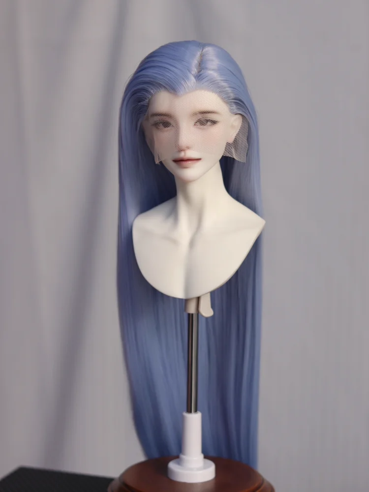 BJD Wigs Long Curly Hair for 1/3 Dolls High-temperature Wigs Doll Sliver Brown Pink White Blue Hair