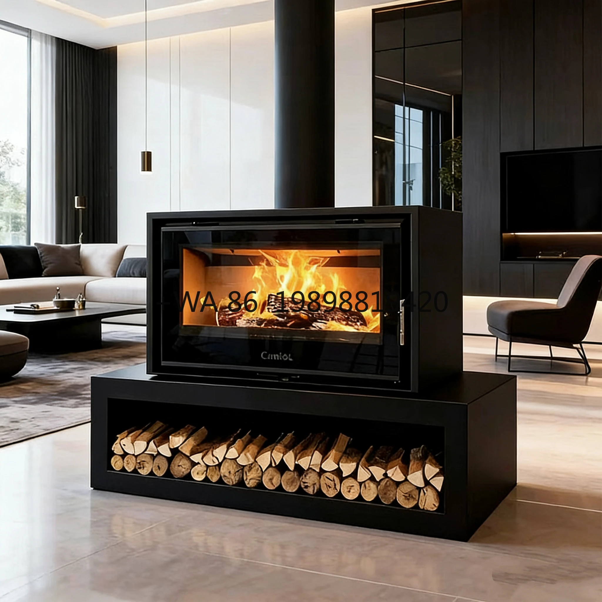 Cheap Price Smokeless Wood Burning Stove High Efficiency Indoor Heating Equipment Clean Burning Fireplace