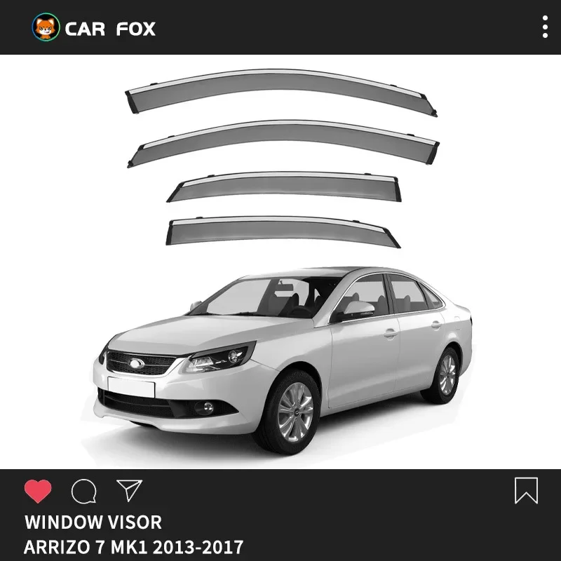 

For Chery Arrizo 7 2013-2017 Car Window Visor Awning Shelters Windshield Side Window Rain Sun Shade Auto Accessories Body Kit