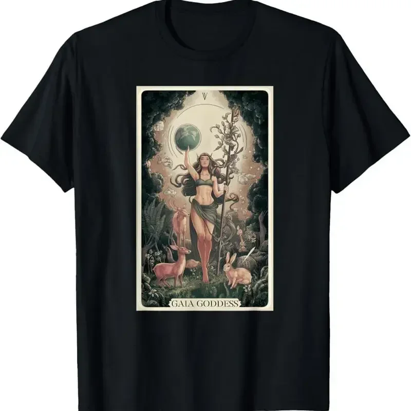 Gaia Greek Goddess Mother Earth Day Nature Lover Tarot Card T Shirt